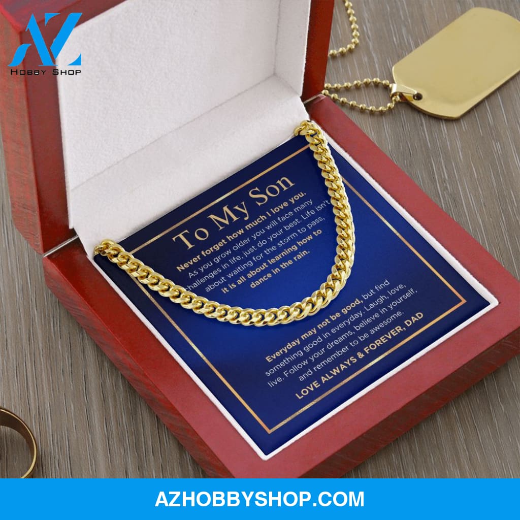 To My Son - Do Your Best - Cuban Link Chain