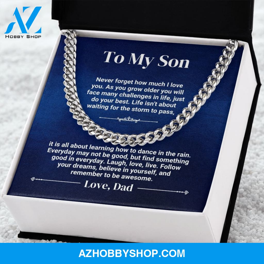 To My Son - Do Your Best - Cuban Link Chain