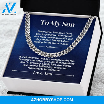 To My Son - Do Your Best - Cuban Link Chain