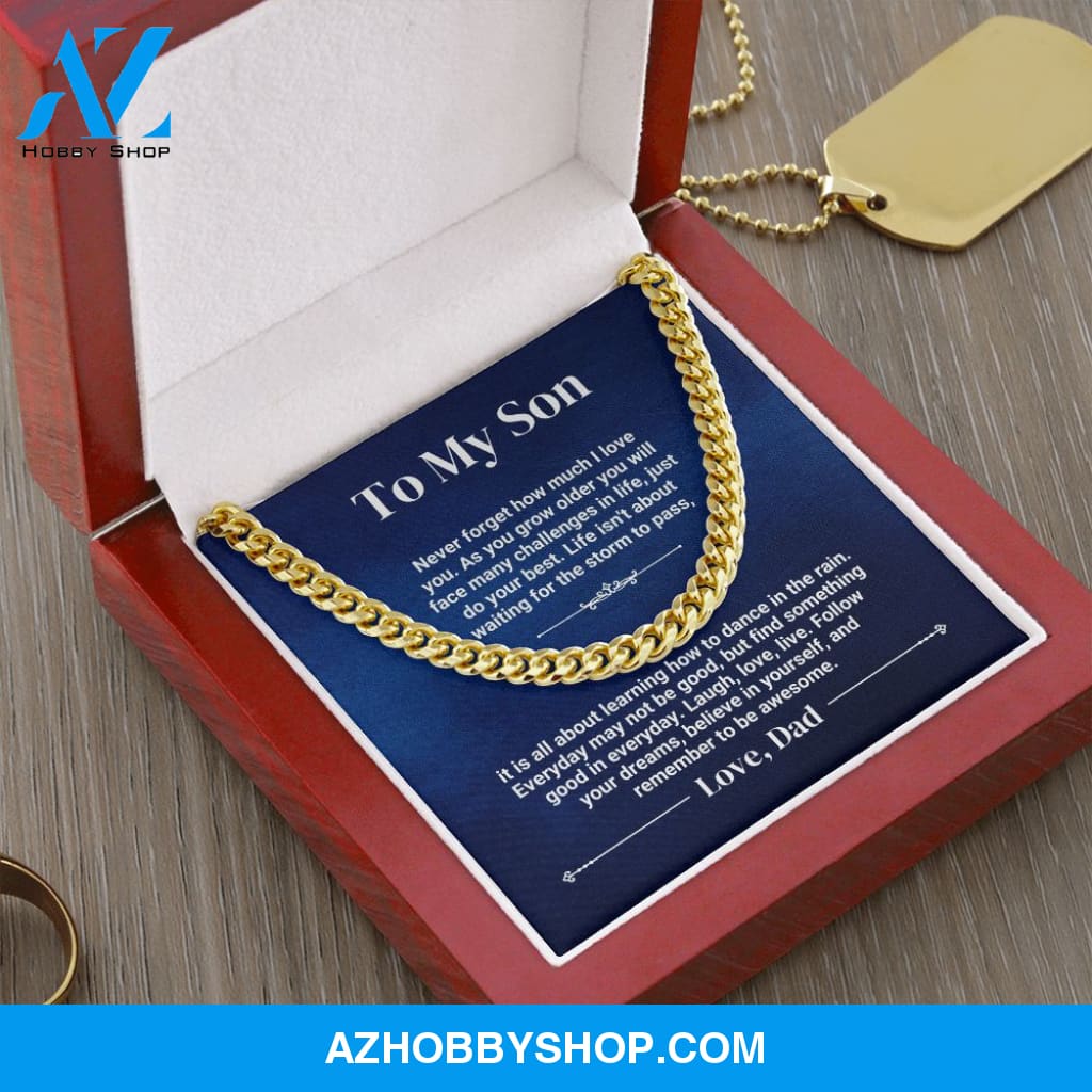 To My Son - Do Your Best - Cuban Link Chain