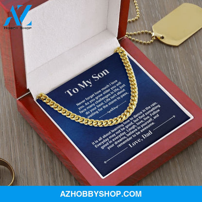 To My Son - Do Your Best - Cuban Link Chain