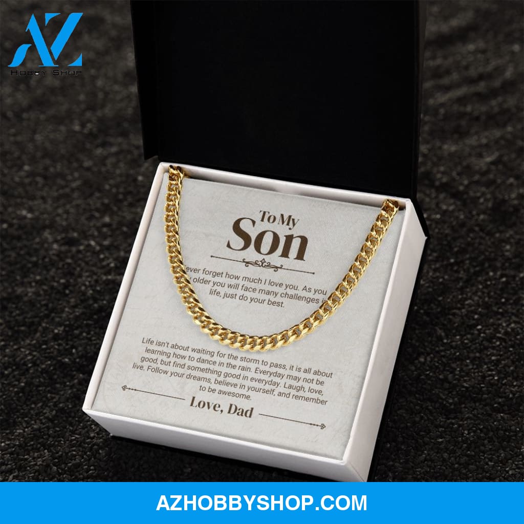 To My Son - Do Your Best - Cuban Link Chain
