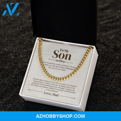 To My Son - Do Your Best - Cuban Link Chain