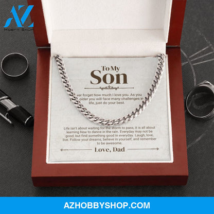 To My Son - Do Your Best - Cuban Link Chain