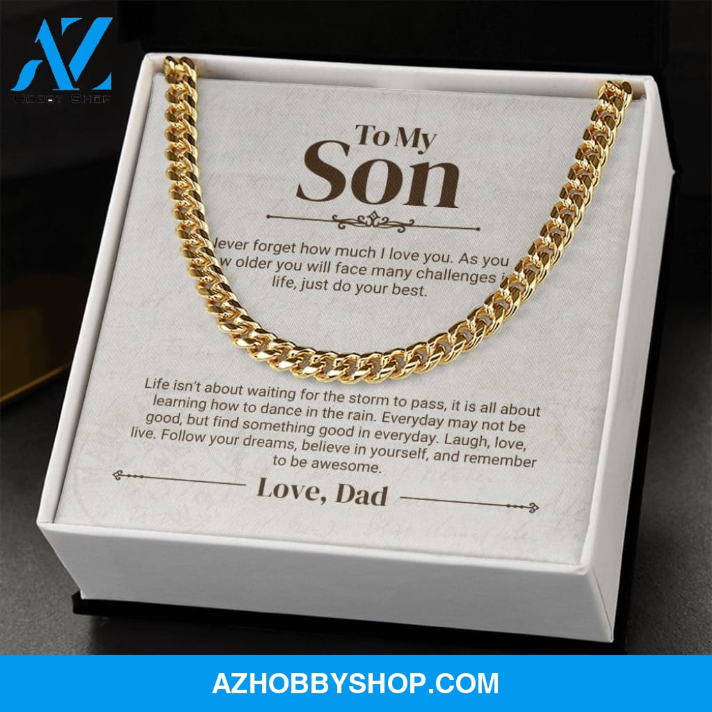 To My Son - Do Your Best - Cuban Link Chain