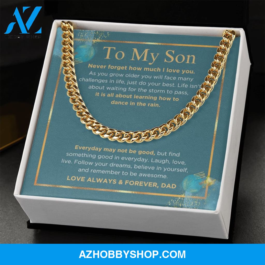 To My Son - Do Your Best - Cuban Link Chain