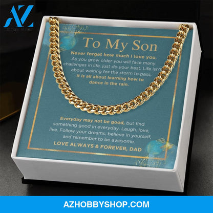 To My Son - Do Your Best - Cuban Link Chain