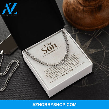 To My Son - Do Your Best - Cuban Link Chain