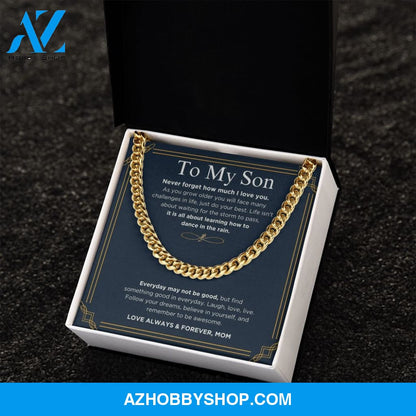 To My Son - Do Your Best - Cuban Link Chain