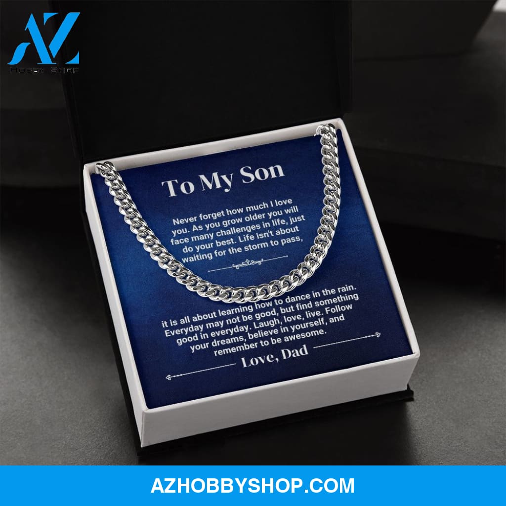 To My Son - Do Your Best - Cuban Link Chain