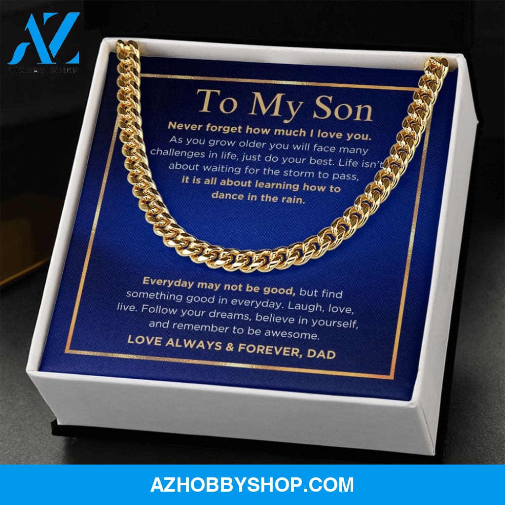 To My Son - Do Your Best - Cuban Link Chain