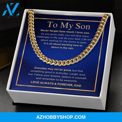To My Son - Do Your Best - Cuban Link Chain