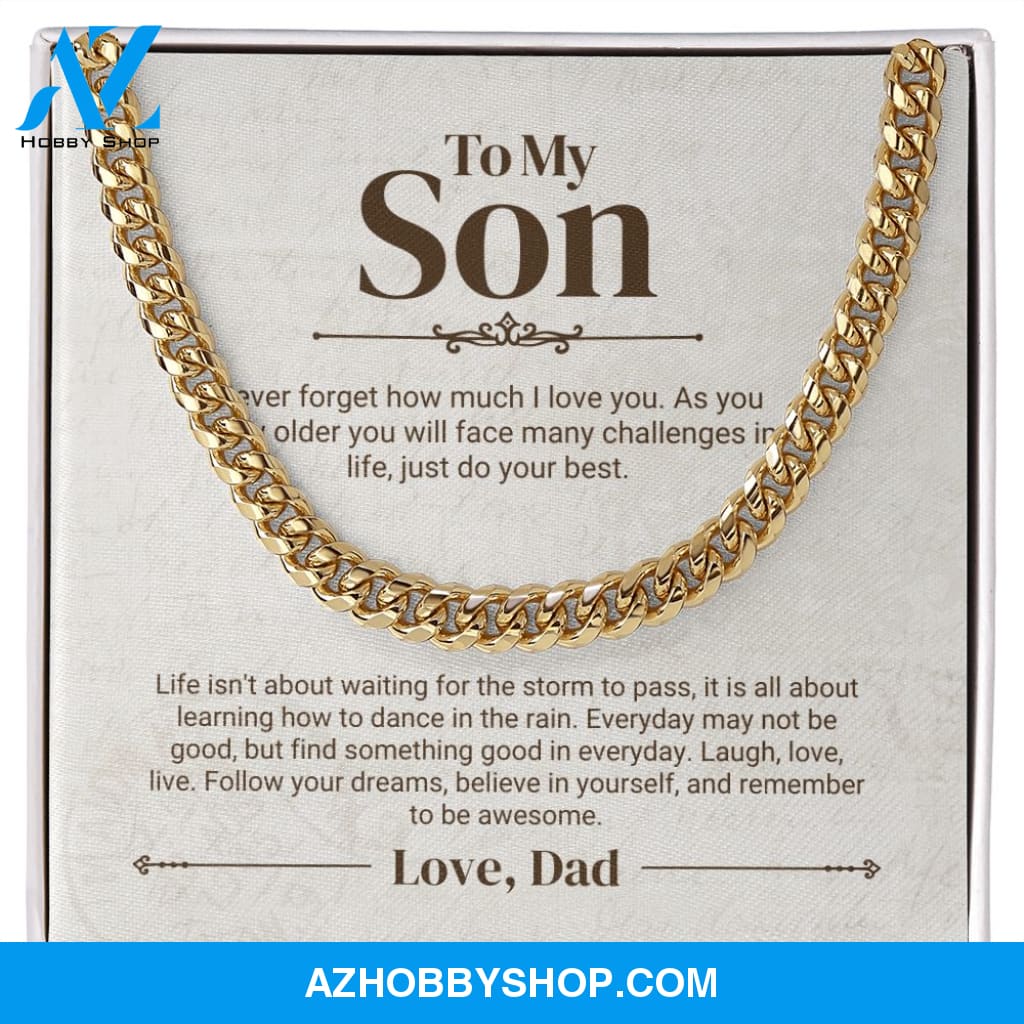 To My Son - Do Your Best - Cuban Link Chain