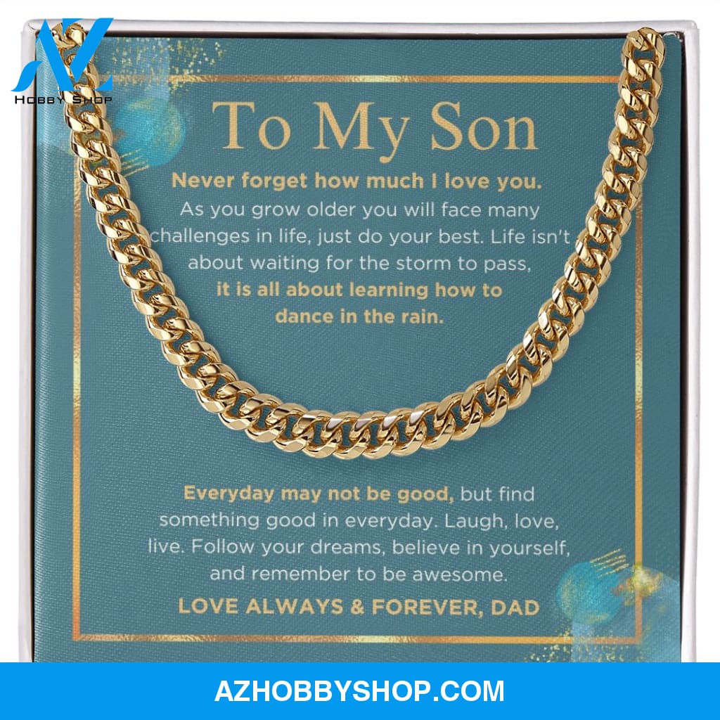 To My Son - Do Your Best - Cuban Link Chain