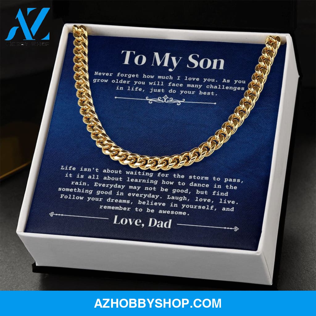 To My Son - Do Your Best - Cuban Link Chain