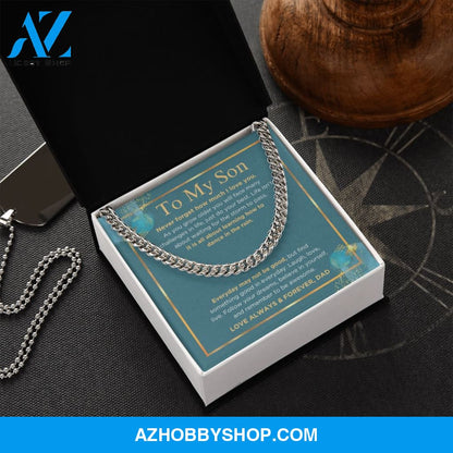 To My Son - Do Your Best - Cuban Link Chain