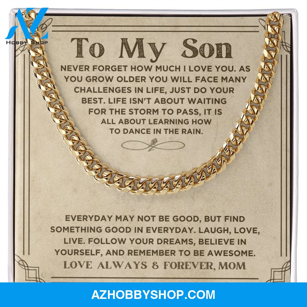 To My Son - Do Your Best - Cuban Link Chain