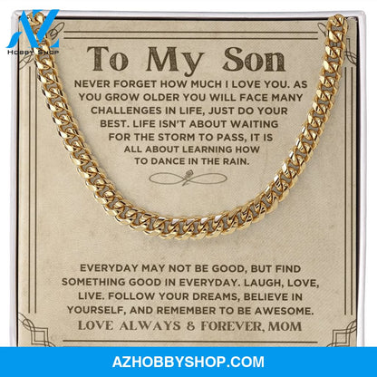 To My Son - Do Your Best - Cuban Link Chain