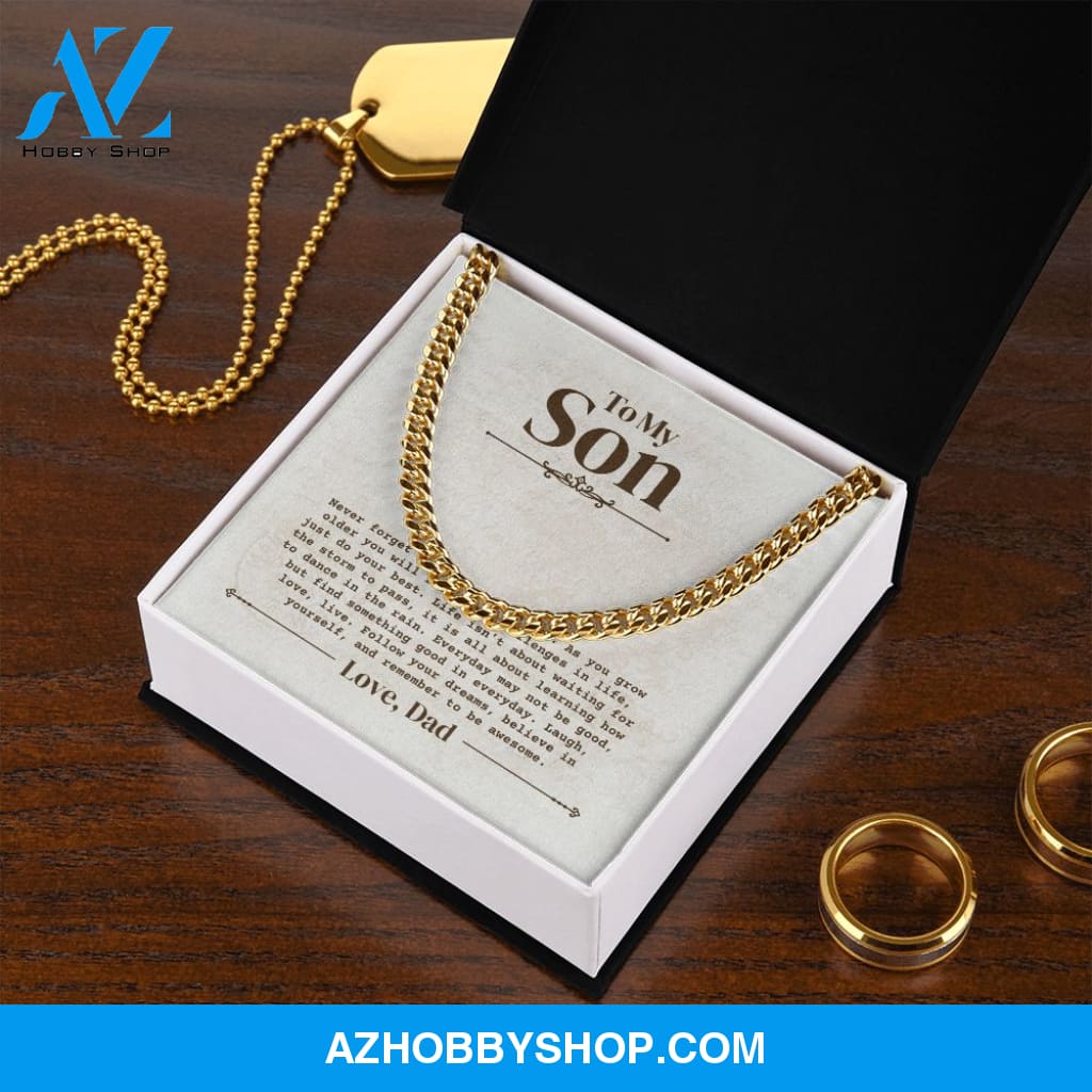 To My Son - Do Your Best - Cuban Link Chain