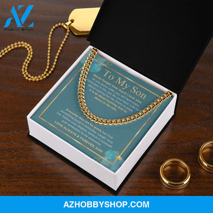 To My Son - Do Your Best - Cuban Link Chain