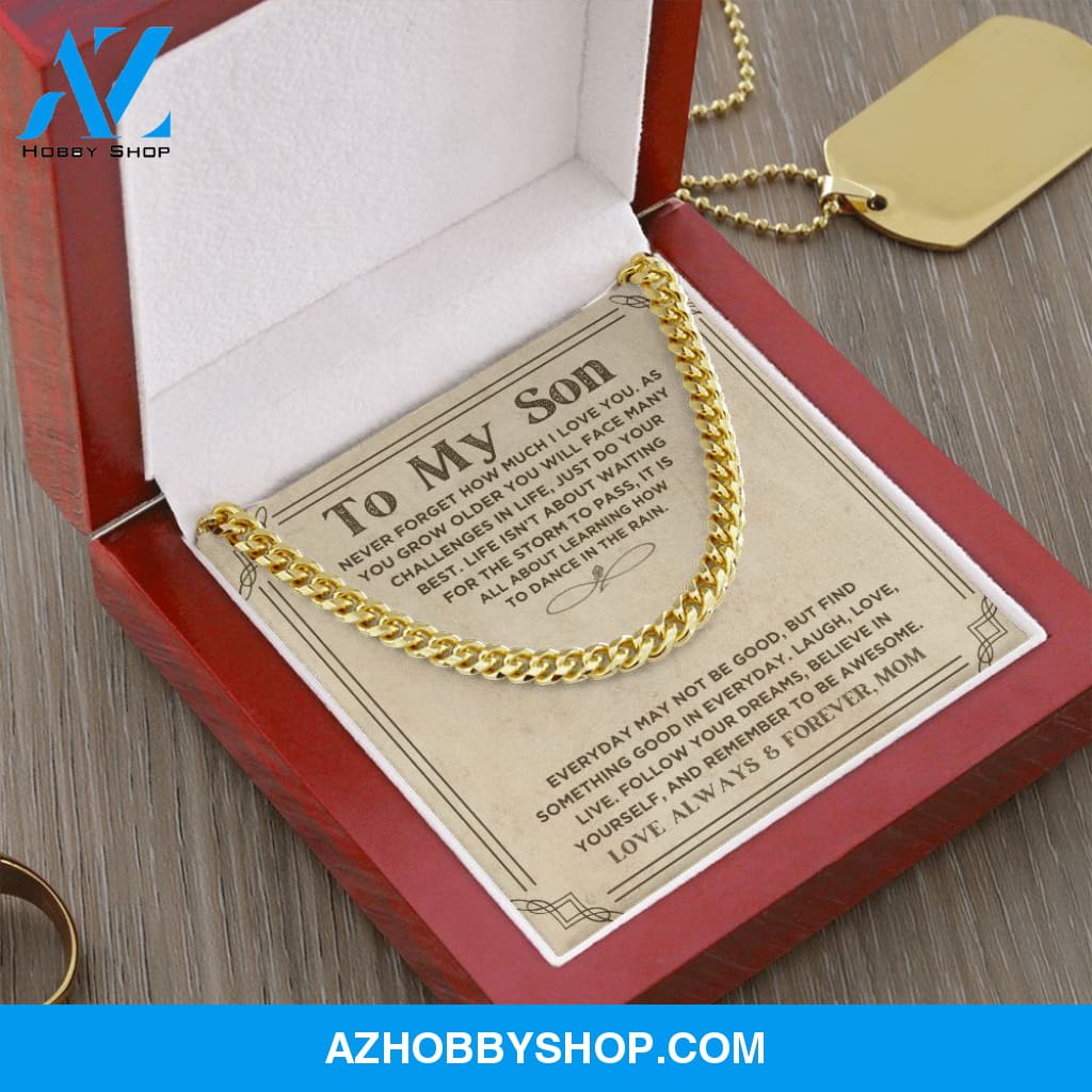 To My Son - Do Your Best - Cuban Link Chain