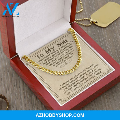 To My Son - Do Your Best - Cuban Link Chain