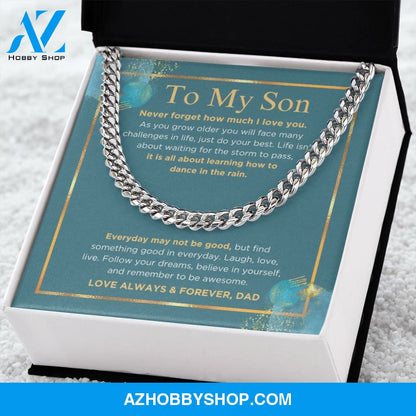 To My Son - Do Your Best - Cuban Link Chain