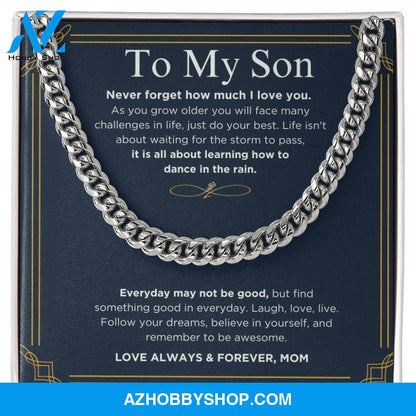 To My Son - Do Your Best - Cuban Link Chain