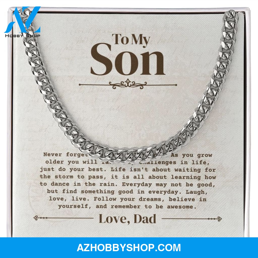 To My Son - Do Your Best - Cuban Link Chain