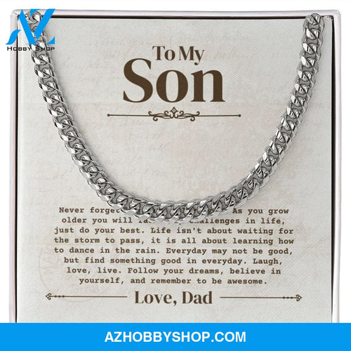 To My Son - Do Your Best - Cuban Link Chain
