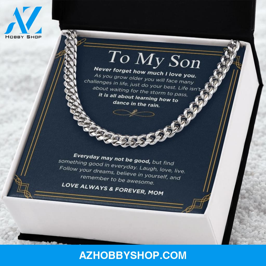 To My Son - Do Your Best - Cuban Link Chain