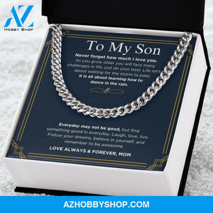 To My Son - Do Your Best - Cuban Link Chain