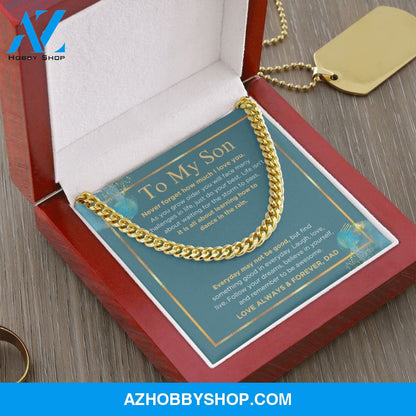 To My Son - Do Your Best - Cuban Link Chain