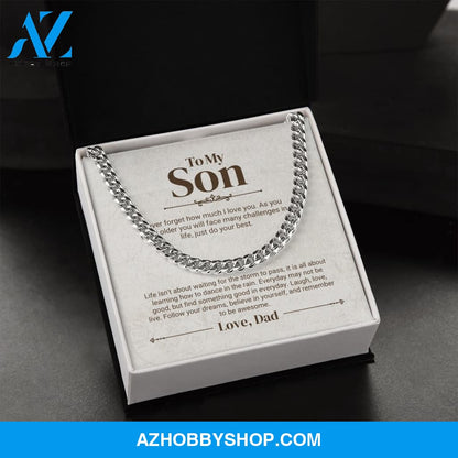 To My Son - Do Your Best - Cuban Link Chain