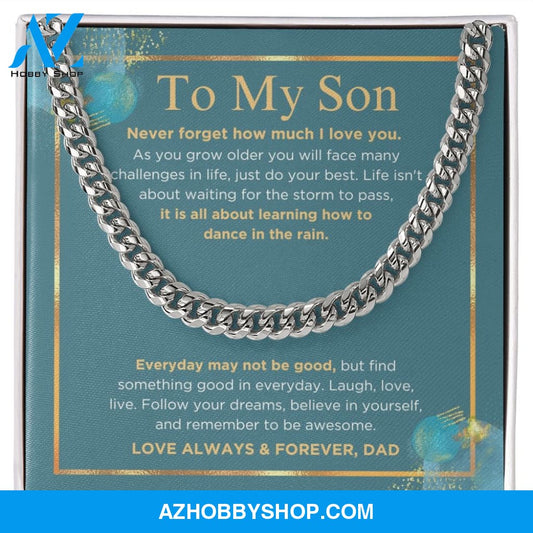 To My Son - Do Your Best - Cuban Link Chain