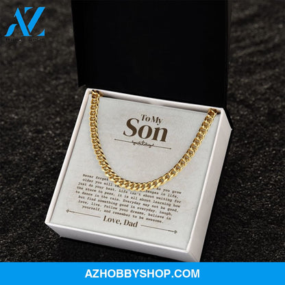 To My Son - Do Your Best - Cuban Link Chain