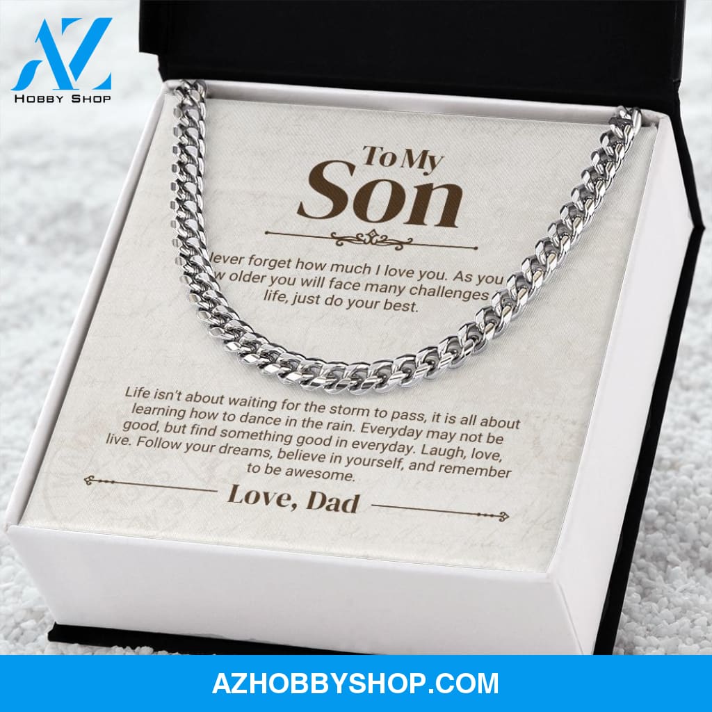 To My Son - Do Your Best - Cuban Link Chain