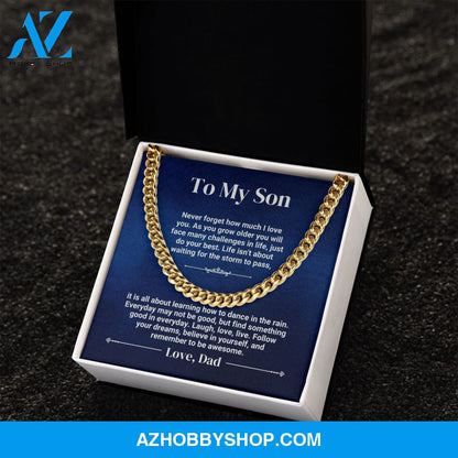 To My Son - Do Your Best - Cuban Link Chain