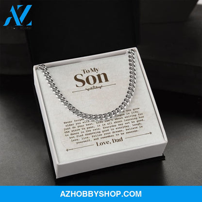To My Son - Do Your Best - Cuban Link Chain