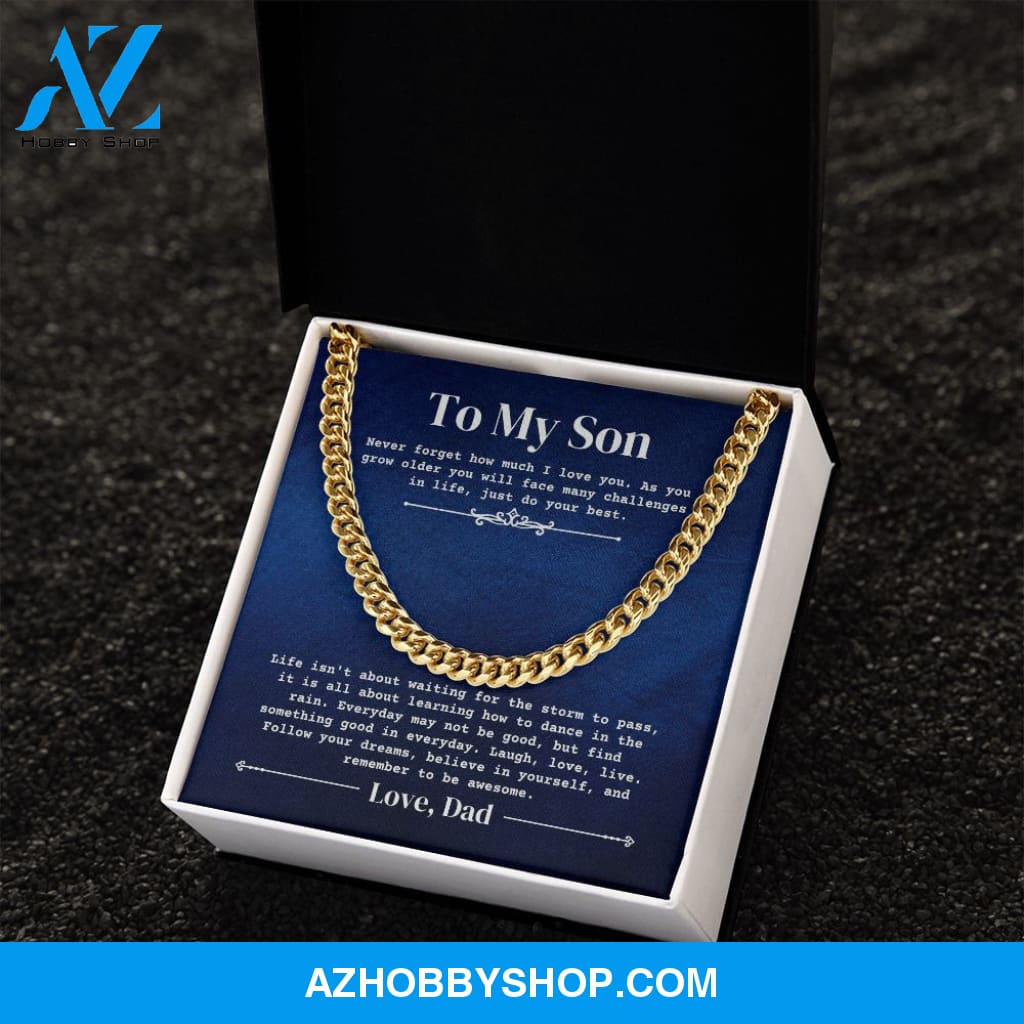 To My Son - Do Your Best - Cuban Link Chain