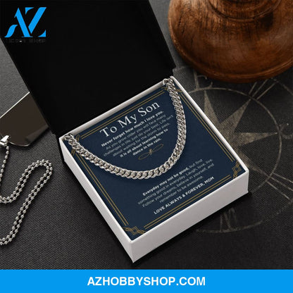 To My Son - Do Your Best - Cuban Link Chain