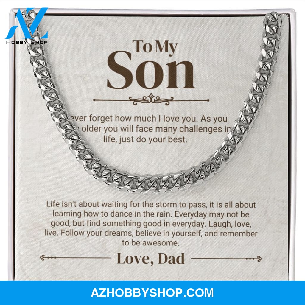 To My Son - Do Your Best - Cuban Link Chain