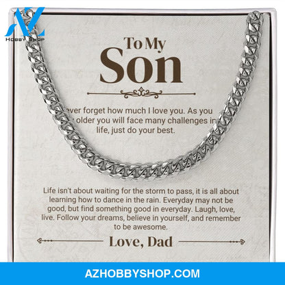 To My Son - Do Your Best - Cuban Link Chain