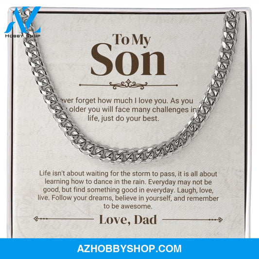 To My Son - Do Your Best - Cuban Link Chain