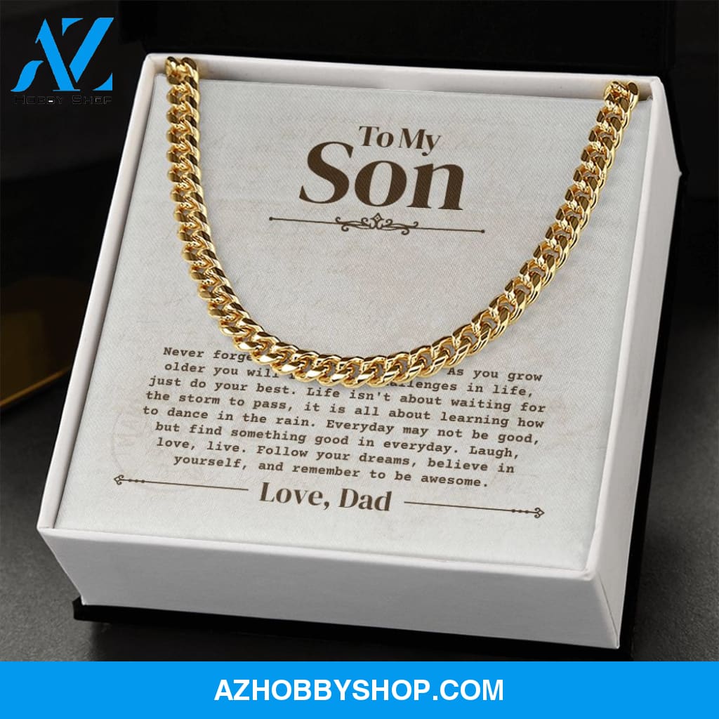 To My Son - Do Your Best - Cuban Link Chain