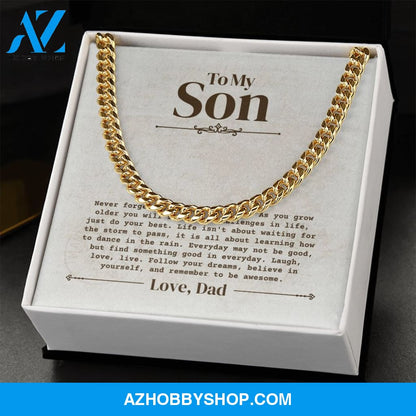 To My Son - Do Your Best - Cuban Link Chain