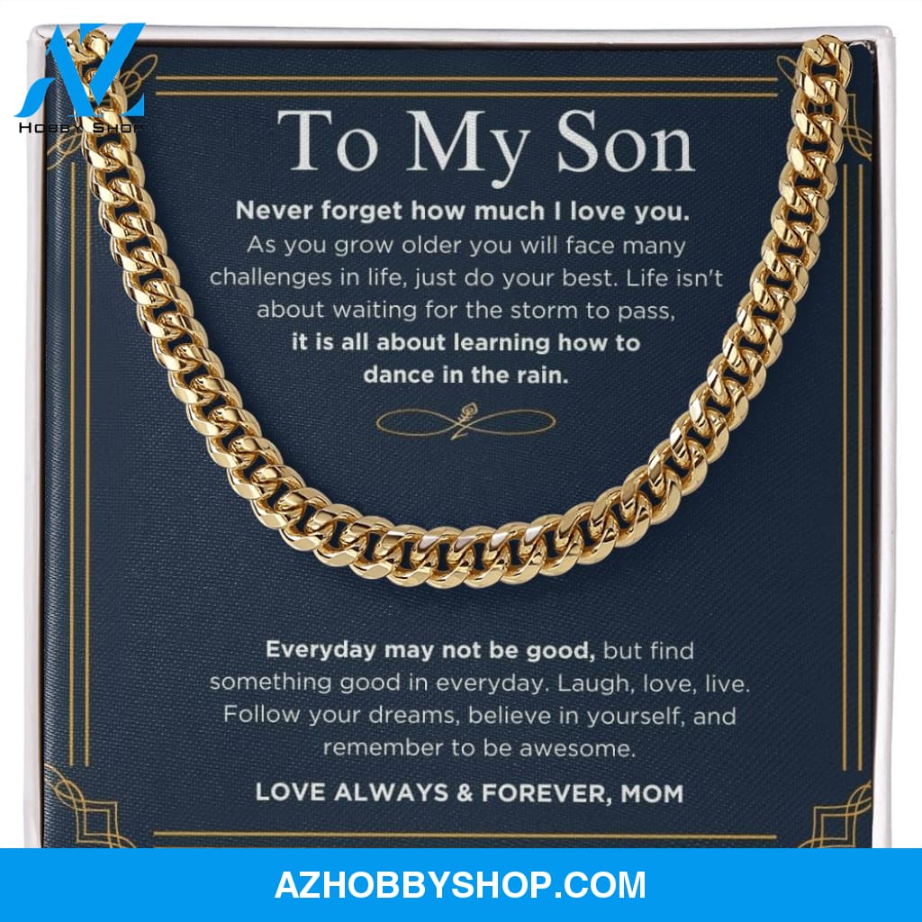 To My Son - Do Your Best - Cuban Link Chain