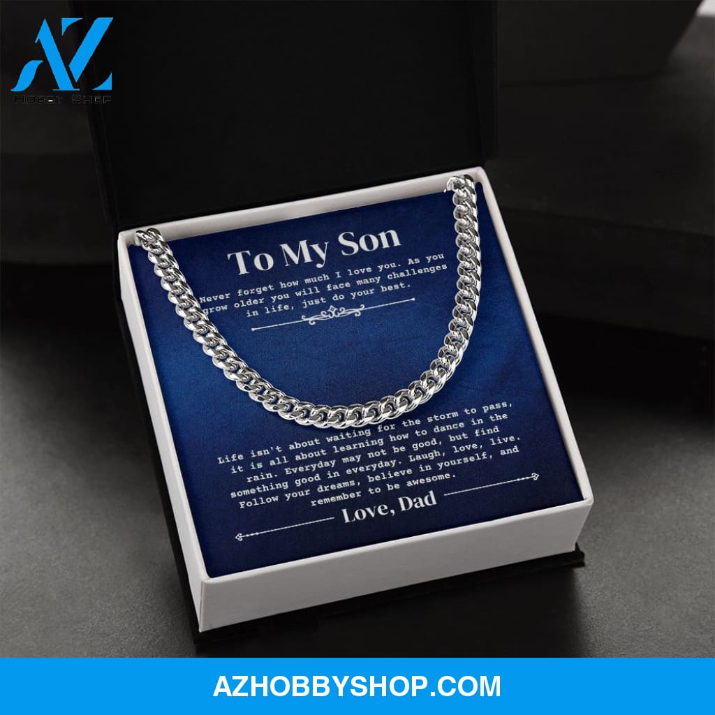 To My Son - Do Your Best - Cuban Link Chain