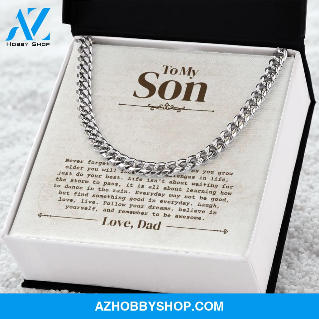 To My Son - Do Your Best - Cuban Link Chain