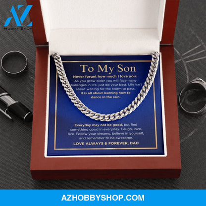 To My Son - Do Your Best - Cuban Link Chain
